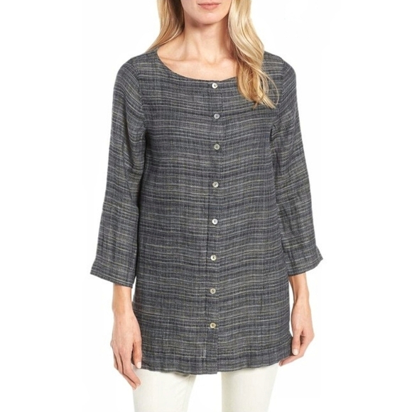 Eileen Fisher |‎ 100% Organic Linen Tunic Jacket - Picture 1 of 15